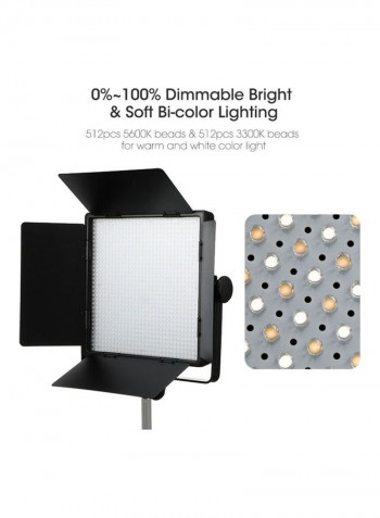 LED1000Bi II LED Dimmable Video Light Black