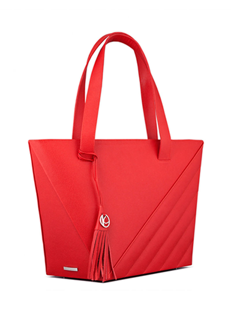Rhetoric Italian Leather Shopper Bag Red