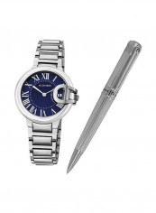 Set Of Stainless Steel Watch And Pen للرجال