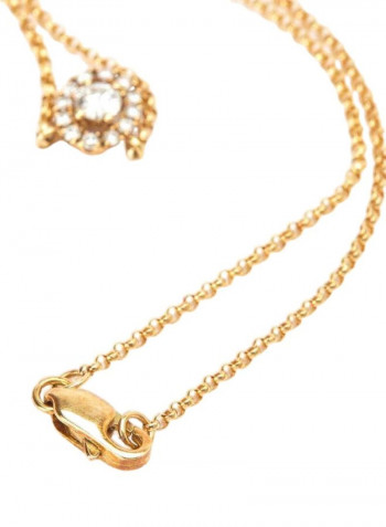 18K Gold Diamond Studded Necklace