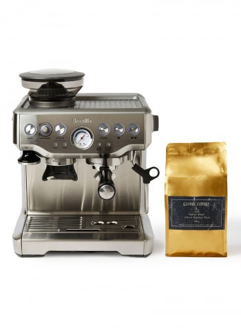 Barista Espresso Machine With 500G Global Coffee Bean 2 l 1850 W BES870BSS silver