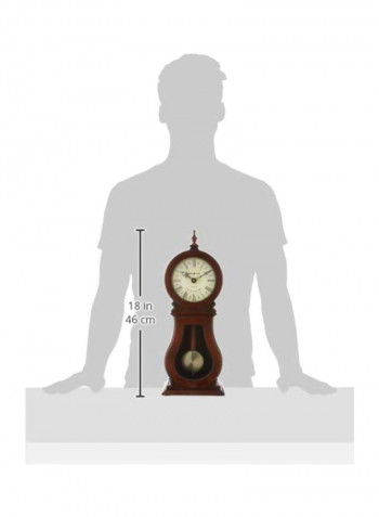 Arendal Mantel Clock Brown 4.5x6.5x16.5inch