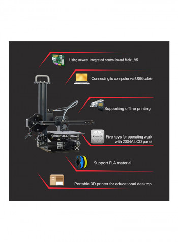 High Precision 3D Printer DIY Kit 150 x 150 x 150millimeter Black