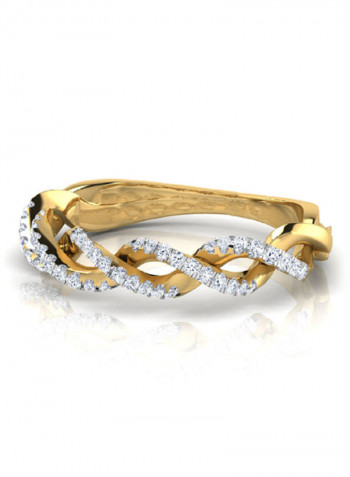 18K Gold Exquisite Design Pony Twist Diamond Ring