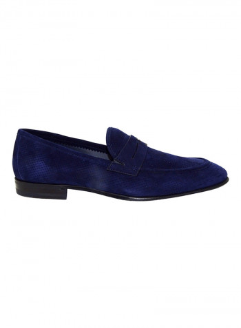 Men's Perforated Slip-On Shoes Navy