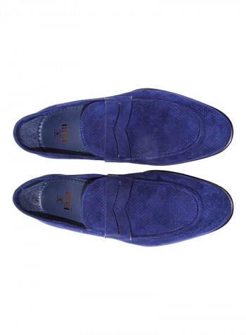 Men's Perforated Slip-On Shoes Navy