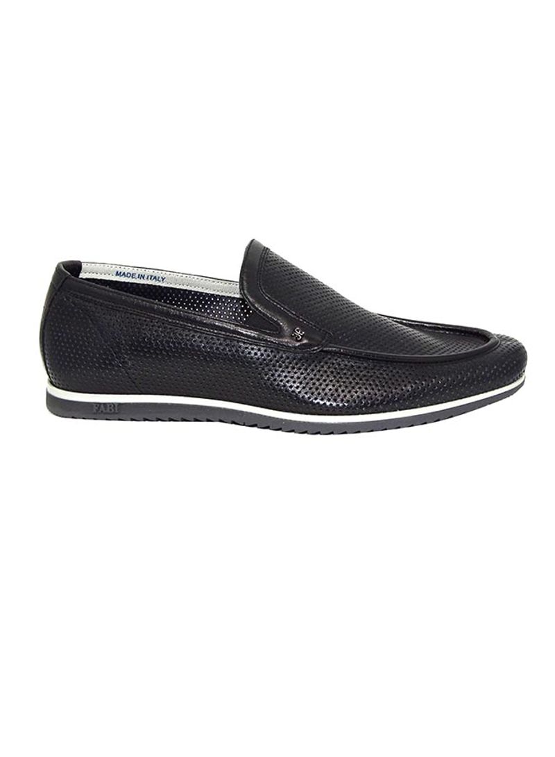 Men's Perforated Slip-On Shoes Black