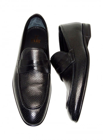 Men's Perforated Slip-On Shoes Black