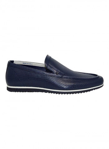 Men's Perforated Slip-On Shoes Navy