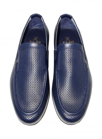 Men's Perforated Slip-On Shoes Navy