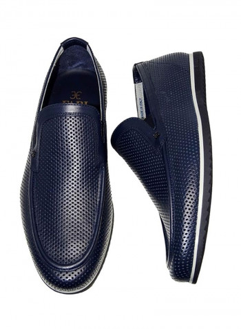 Men's Perforated Slip-On Shoes Navy
