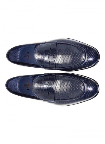 Men's Perforated Slip-On Shoes Navy