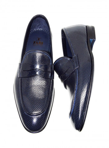 Men's Perforated Slip-On Shoes Navy