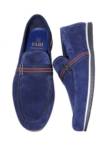 Men's Solid Loafers Navy