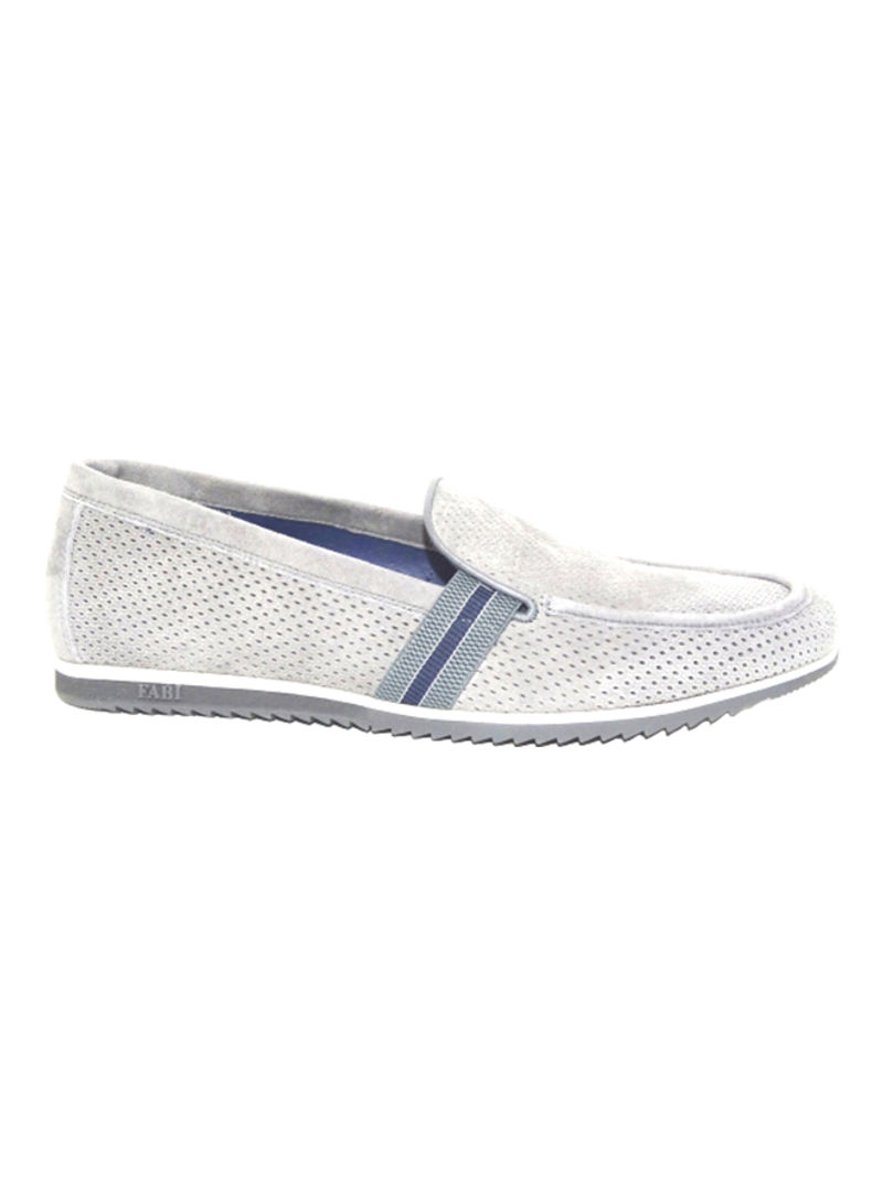 Men's Perforated Slip-On Shoes Grey