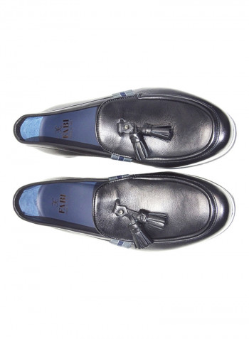 Men's Tassel Detail Loafers أسود