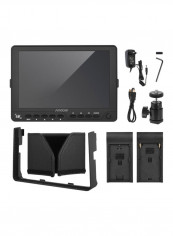 4K HD On-Camera Field Monitor 7-Inch EU Plug 7inch Black