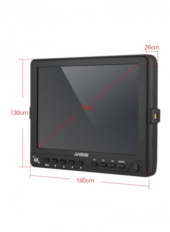 4K HD On-Camera Field Monitor 7-Inch EU Plug 7inch Black