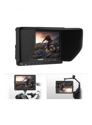 4K HD On-Camera Field Monitor 7-Inch EU Plug 7inch Black