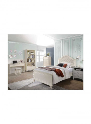 Bellamy Wooden Bed Antique White 150 x 200cm