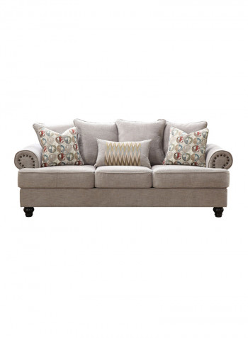 Charlston 3-Seater Sofa Grey 223x85x97centimeter