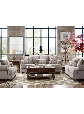 Charlston 3-Seater Sofa Grey 223x85x97centimeter