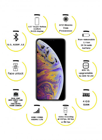 iPhone XS Max With FaceTime Silver 64GB 4G LTE