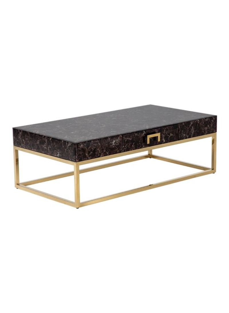 Lizzy Coffee Table Brown/Gold 130x45x70centimeter