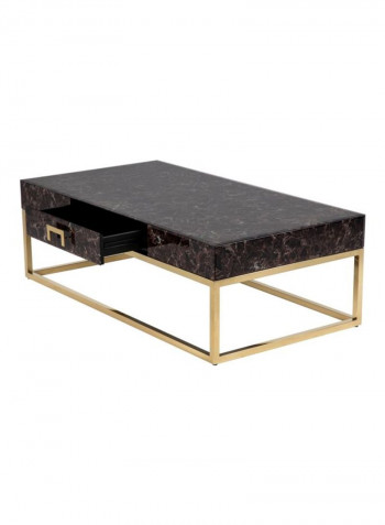 Lizzy Coffee Table Brown/Gold 130x45x70centimeter