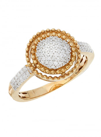 18 Karat Gold 0.26Ct Diamond Studded Ring