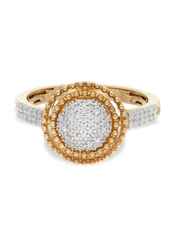 18 Karat Gold 0.26Ct Diamond Studded Ring