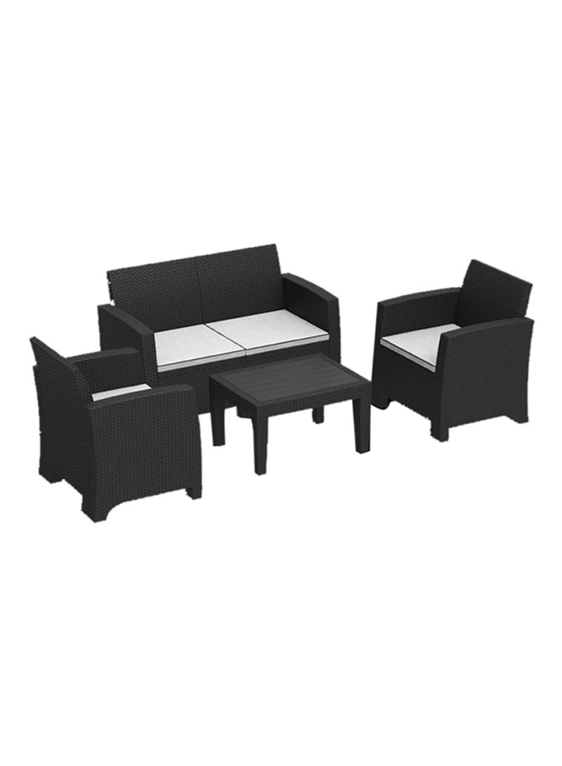 Cedarattan Rattan Medium Resin Sofa Lounge Set Black