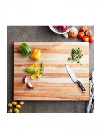 Wooden Reversible Cutting Board Beige 30x23x2.25inch