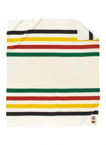 Glacier National Park Blanket White/Green/Red