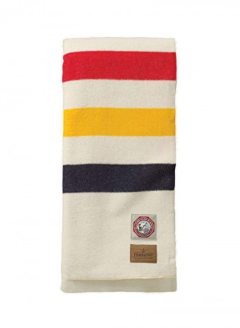 Glacier National Park Blanket White/Green/Red
