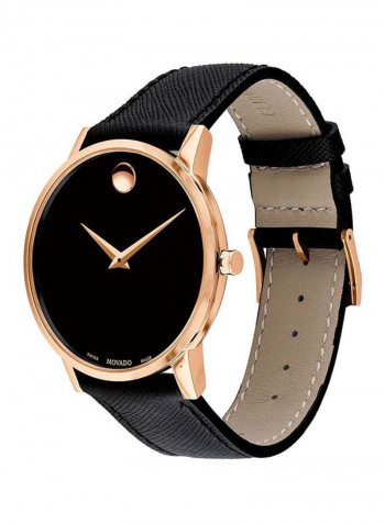 Men's Museum Black Dial 40mm Swiss Quartz Watch 0607196