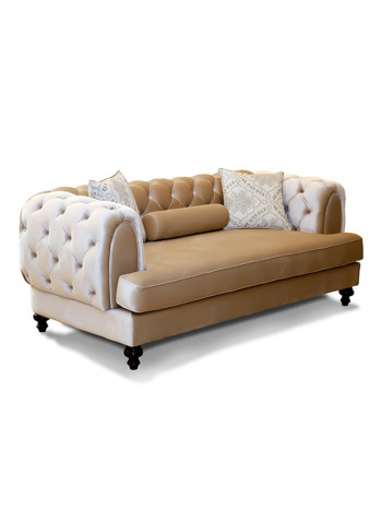 2-Seater Darian Sofa Beige 204x80x103centimeter