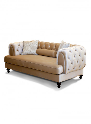2-Seater Darian Sofa Beige 204x80x103centimeter