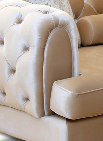 2-Seater Darian Sofa Beige 204x80x103centimeter