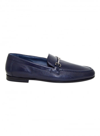 Men's Metal Detail Slip-On Shoes كحلي