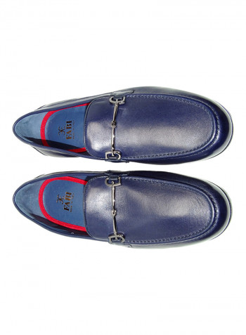 Men's Metal Detail Slip-On Shoes كحلي