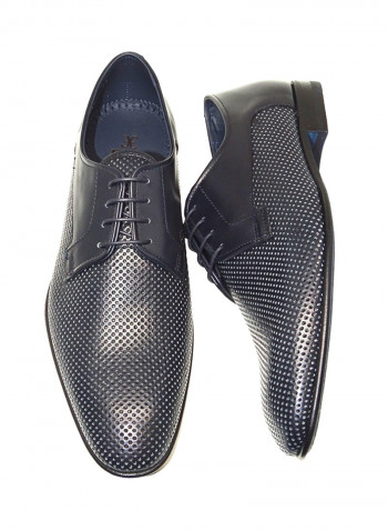 Men's Perforated Lace Up Oxfords Navy