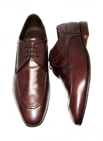 Men's Lace Up Formal Oxfords Maroon