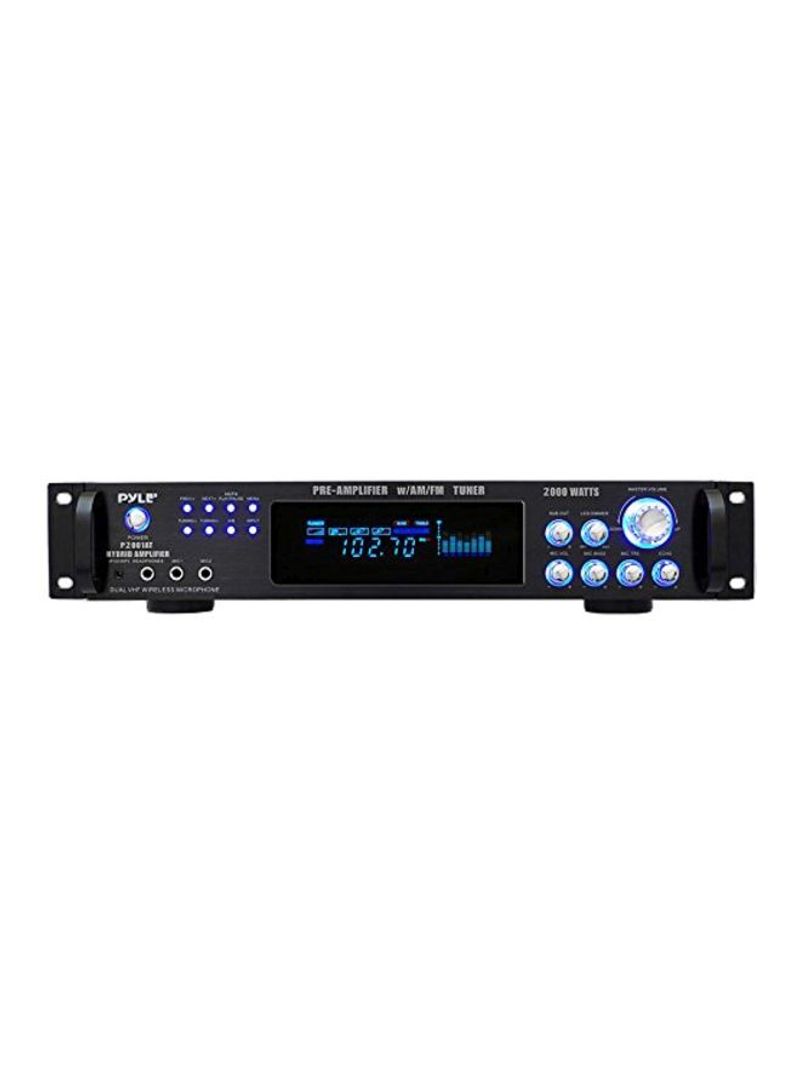 Hybrid Pre-Amplifier With AM/FM Tuner P2001AT Black