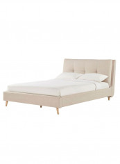 Plush Tufted Padded Headboard Beige 200 x 200centimeter
