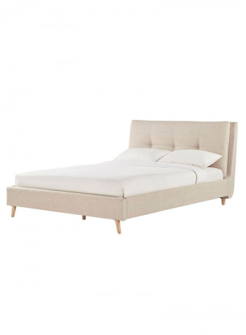 Plush Tufted Padded Headboard Beige 200 x 200centimeter