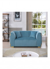 Annalisa 2-Seater Sofa With 2 Cushions Blue 77x172x88cm