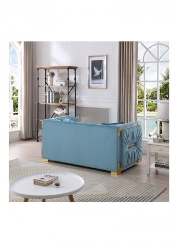 Annalisa 2-Seater Sofa With 2 Cushions Blue 77x172x88cm