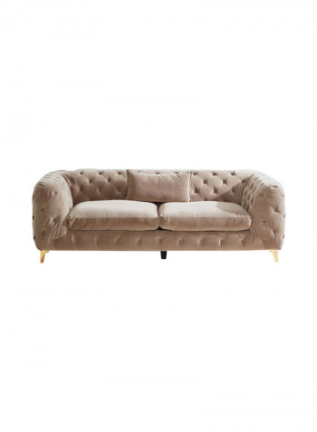 Carolina Tufted 3-Seater Sofa Beige