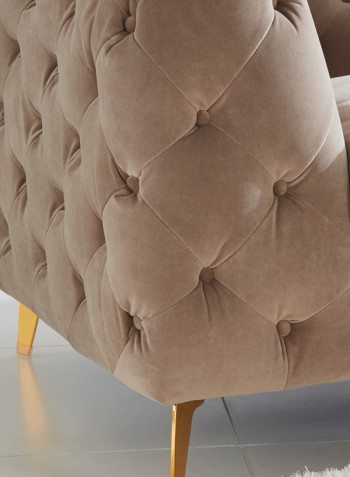Carolina Tufted 3-Seater Sofa Beige